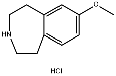 7-甲氧基-2,3,4,5-四氢-1H-3-苯氮杂卓盐酸,17639-46-2,结构式