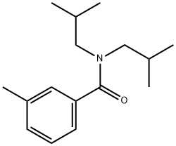 N,N-ジイソブチル-3-メチルベンズアミド 化学構造式