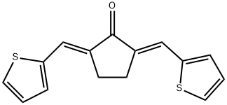(2E,5E)-2,5-二(2-噻吩基亚甲基)环戊酮 结构式