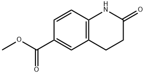 Methyl 2-oxo-1,2,3,4-tetrahydroquinoline-6-carboxylate 化学構造式