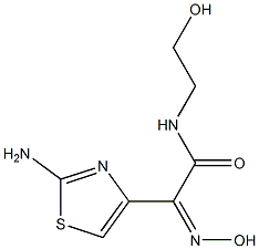 (Z)-2-(2-AMinothiazol-4-yl)-N-(2-hydroxyethyl)-2-(hydroxyiMino)acetaMide 结构式
