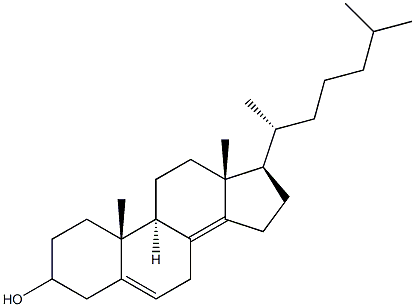 CHOLESTA-5,8(14)-DIEN-3-OL;8(14)-DEHYDROCHOLESTEROL, 177962-82-2, 结构式