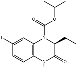 1(2H)-Quinoxalinecarboxylic acid, 2-ethyl-7-fluoro-3,4-dihydro-3-oxo-, 1-Methylethyl ester, (2S)- Structure