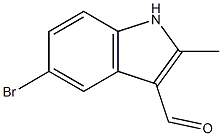 5-溴-2-甲基吲哚-3-羧醛, 17826-09-4, 结构式