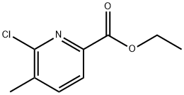 6-クロロ-5-メチルピコリン酸エチル 化学構造式