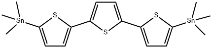5,5''-ビス(トリメチルスタンニル)-2,2':5',2''-テルチオフェン 化学構造式