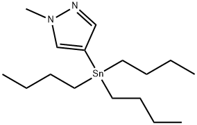 1-Methyl-4-(tributylstannyl)-1H-pyrazole Struktur