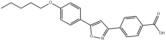 4-(5-(4-(pentyloxy)phenyl)isoxazol-3-yl)benzoic acid Struktur