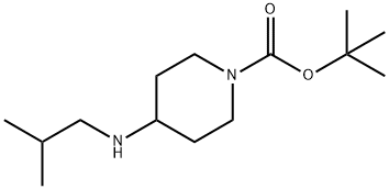 4-(异丁基氨基)哌啶-1-羧酸叔丁酯 结构式