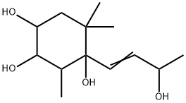 4-(3-羟基-1-丁烯基)-3,5,5-三甲基-1,2,4-环己烷三醇, 180164-14-1, 结构式