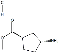 Cis(1S,2R)-Methyl 3-aMinocyclopentanecarboxylate hydrochloride Struktur