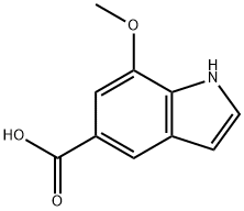 7-甲氧基-1H-吲哚-5-羧酸,180623-99-8,结构式