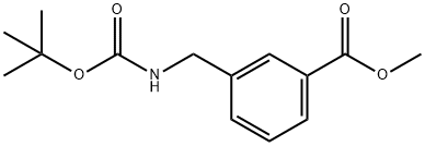 3-(((叔丁氧基羰基)氨基)甲基)苯甲酸甲酯, 180863-55-2, 结构式