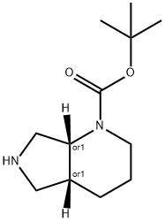 REL-(4AR,7AR)-八氢-1H-吡咯并[3,4-B]吡啶-1-甲酸叔丁酯 结构式