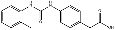 4-[3-(2-メチルフェニル)ウレイド]ベンゼン酢酸 化学構造式