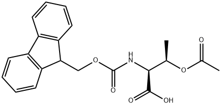 O-乙酰基-N-[芴甲氧羰基]-L-苏氨酸, 181817-14-1, 结构式