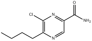 5-丁基-6-氯吡嗪-2-甲酰胺,182244-15-1,结构式