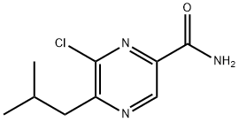 6-Chloro-5-isobutylpyrazine-2-carboxaMide 化学構造式