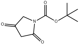 2,4-ジオキソピロリジン-1-カルボン酸TERT-ブチル 化学構造式
