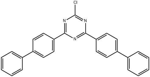 2,4-Bis([1,1'-biphenyl]-4-yl)-6-chloro-1,3,5-triazine Struktur
