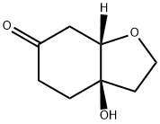 (3aR,7aS)-Hexahydro-3a-hydroxy-6(2H)-benzofuranone 化学構造式