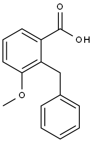 3-Methoxy-2-(phenyl Methyl) benzoic acid Struktur