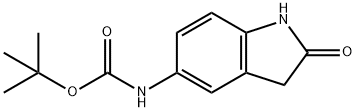 (2-Oxo-2,3-dihydro-1H-indol-5-yl)-carbaMic acid tert-butyl ester Struktur