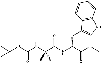 D-Tryptophan, N-[(1,1-diMethylethoxy)carbonyl]-2-Methylalanyl-, Methyl ester Structure
