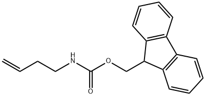 (9H-芴-9-基)甲基丁酸-3-烯-1-基氨基甲酸酯 结构式