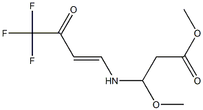 Methyl 3-Methoxy-3-((4,4,4-trifluoro-3-oxobut-1-en-1-yl)aMino)propanoate 化学構造式