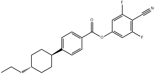 4-(反式-4-丙基环己基)苯甲酸 4-氰基-3,5-二氟苯基酯,186320-72-9,结构式