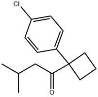 1-[1-(4-Chlorophenyl)cyclobutyl]-3-methylbutan-1-one Structure