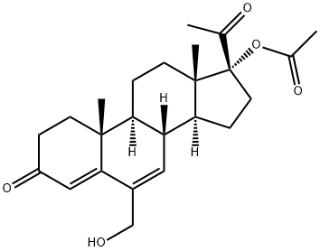 17-(Acetyloxy)-6-(hydroxyMethyl)-pregna-4,6-diene-3,20-dione Structure