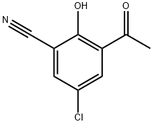 3-乙酰基-5-氯-2-羟基苯甲腈 结构式