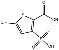 5-chloro-3-sulfo-2-Thiophenecarboxylic acid 化学構造式