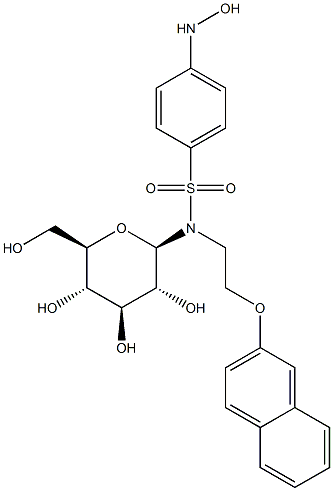 N-BETA-D-吡喃葡萄糖基-4-(羟基氨基)-N-[2-(2-萘基氧基)乙基]-苯磺酰胺,188480-51-5,结构式