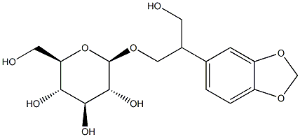 ジュニペジオールB 8-O-グルコシド 化学構造式