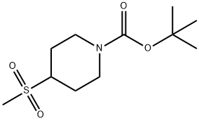 4-(甲基磺酰基)哌啶-1-甲酸叔丁酯, 189205-49-0, 结构式