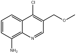4-氯-3-(甲氧基甲基)喹啉-8-胺, 190139-07-2, 结构式