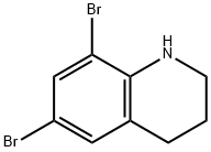 6,8-ジブロモ-1,2,3,4-テトラヒドロキノリン 化学構造式