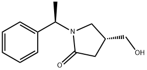 (R)-4-(HYDROXYMETHYL)-1-((R)-1-PHENYLETHYL)PYRROLIDIN-2-ONE, 190957-22-3, 结构式