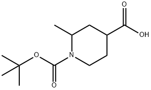 1-BOC-2-甲基哌啶-4-甲酸 结构式