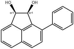 3-フェニル-1,2-ジヒドロアセナフチレン-1,2-ジオール 化学構造式
