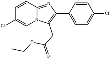 ethyl 2-(6-chloro-2-(4-chlorophenyl)iMidazo[1,2-a]pyridin-3-yl)acetate Structure