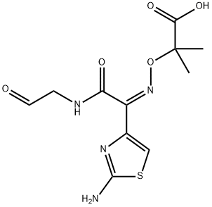 (E)-2-(((2-(2-AMinothiazol-4-yl)-3-oxo-3-((2-oxoethyl)aMino)prop-1-en-1-yl)aMino)oxy)-2-Methylpropanoic Acid Struktur
