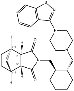 (3aR,4R,7S,7aS)-2-{(1R,2R)-2-[4-(1,2-benzisothiazol-3-yl)piperazin-1-ylMethyl]cyclohexylMethyl}hexahydro-4,7-Methano-2H-isoindole-1,3-dione hydrochloride