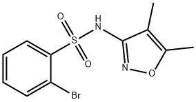 2-溴-N-(4,5-二甲基-3-异恶唑基)苯磺酰胺 结构式