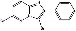 3-溴-6-氯-2-苯基咪唑 [1,2-B]并哒嗪, 19601-74-2, 结构式