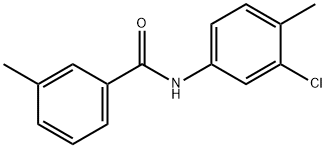 N-(3-クロロ-4-メチルフェニル)-3-メチルベンズアミド 化学構造式