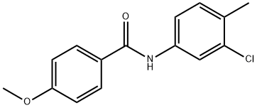 N-(3-クロロ-4-メチルフェニル)-4-メトキシベンズアミド 化学構造式